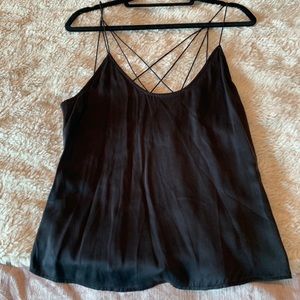 Cami NYC open back silk tank